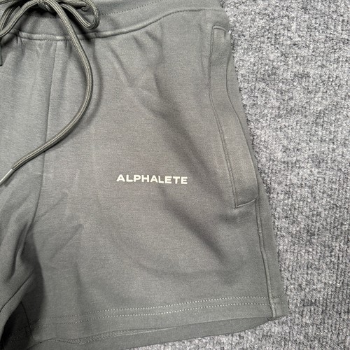 Alphalete Gr. XS Essential Core sportliche Sweatshorts grau Kordelzug Taschen - Bild 3 von 7