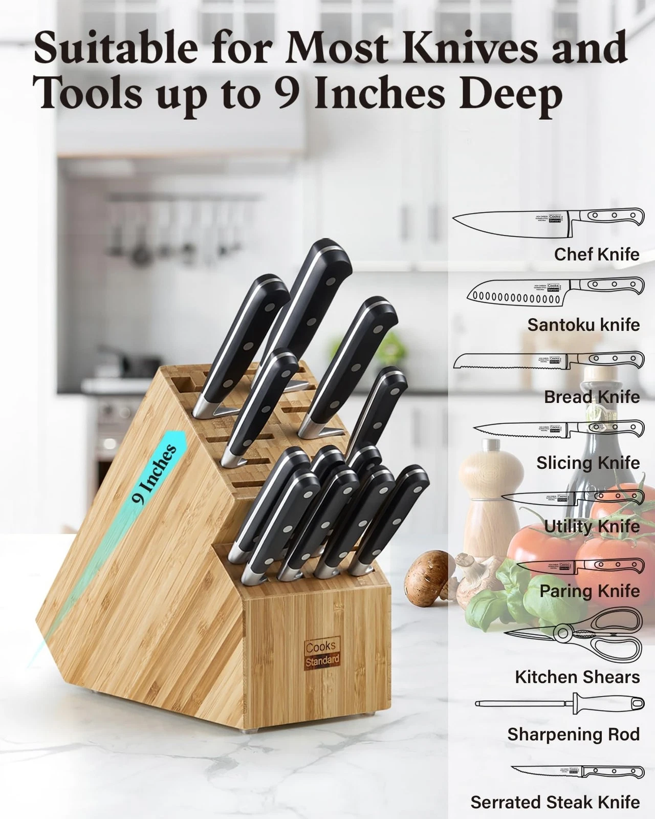 Cooks Standard Cutlery Block Holder - Thumbnail 4
