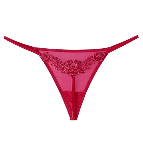 Womens T-Back G-string Thong Knickers High Cut Floral Lingerie Underwear - Picture 12 of 13