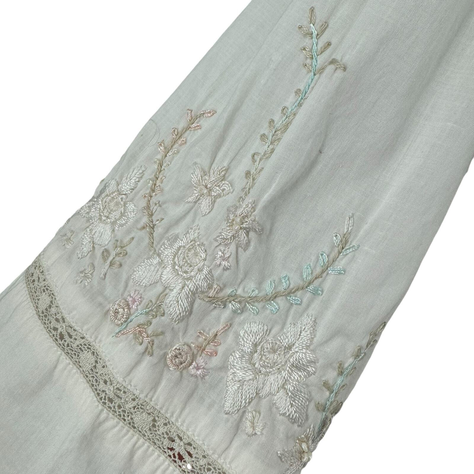 Contrepoint Embroidered Button Down M Vintage Dra… - image 11