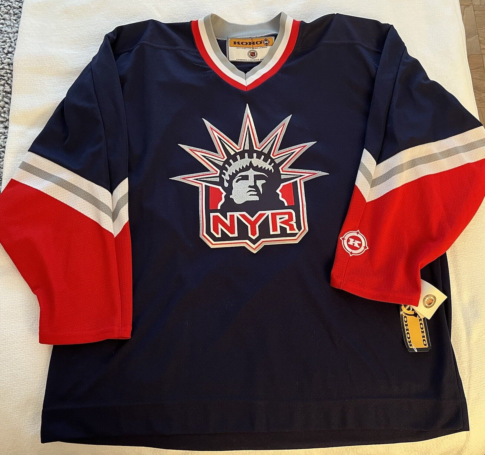 Printify Women's Vintage NHL New York Rangers Lady Liberty Oversized T-Shirt Dress S