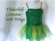Tinkerbell costume sizes 2T through 6/6x