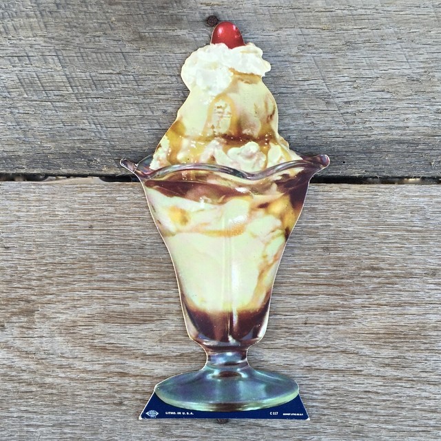 Vintage Original 1950 F.W. WOOLWORTH SODA FOUNTAIN Ice Cream CARAMEL