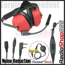 Noise Reduction Headset for PX-777 PX-888 KG-UVD1P Baofeng Wouxun Puxing RED