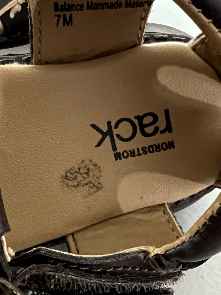 Sandalias de pescador NORDSTROM RACK para bebés niños Harper marrón talla 7XW marrón Foto 4 de 4