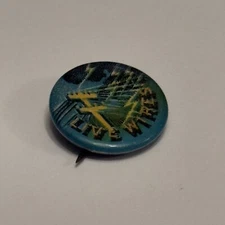 Live Wires Vintage Electrical Pin Back Button Celluloid