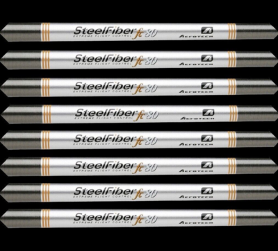 Aerotech SteelFiber FC80 Iron Golf Club Shafts 8pc Bundle Set 