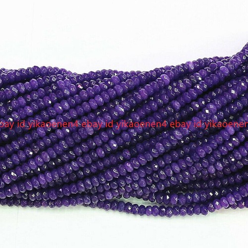 Faceted 2x4mm Genuine Natural Rondelle Gemstone Abacus Loose Beads 15" Strand - Picture 17 of 29