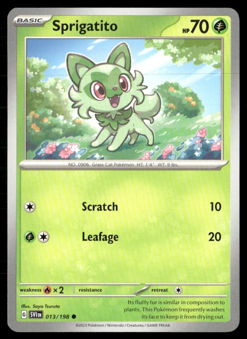 2023 Scarlet & Violet Set Pokemon Card 013  Sprigatito