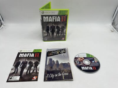 Mafia 2 II (Microsoft Xbox 360, 2010) w/ Manual & Map