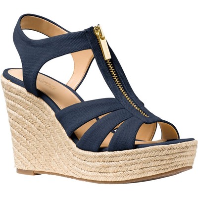 michael kors berkley weave canvas espadrille wedges