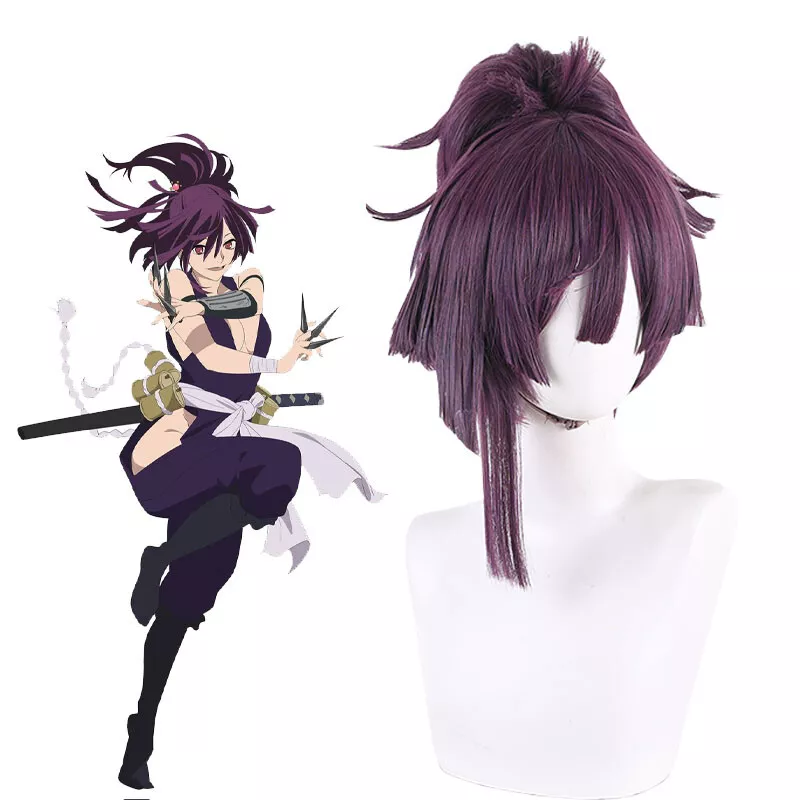 Hell's Paradise: Jigokuraku Yuzuriha of Keishu Purple Cosplay Wigs 35cm Hair