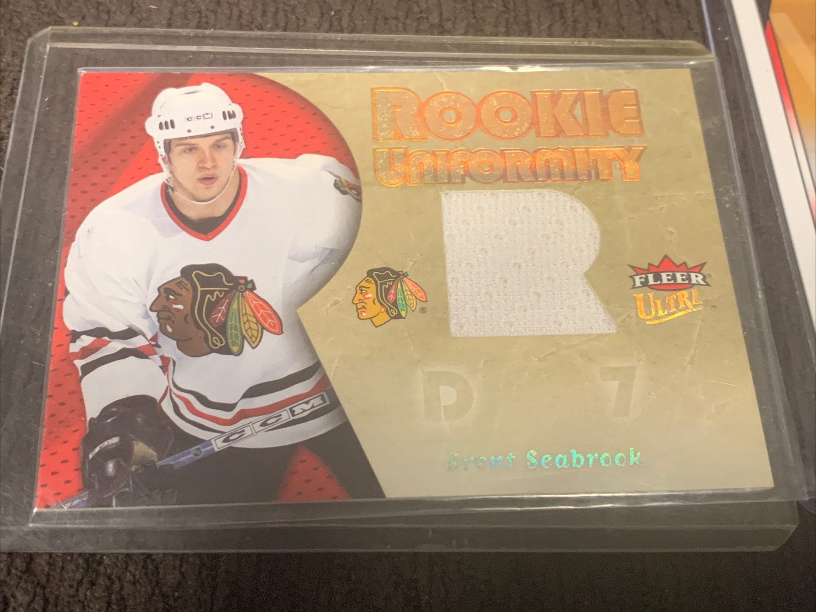 Lot 05 Ultra Rookie Uniformity Brent Seabrook Auto Jersey card