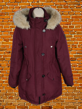 PARKA DONNA VERO MODA XS BORDEAUX IMBOTTITO CALDO INVERNALE ZIP PELLICCIA SINTETICA CAPPOTTO GIACCA