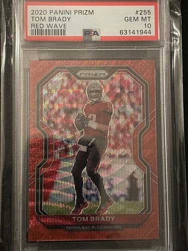 Tom Brady 2020 panini Prizm Red Wave Psa 10