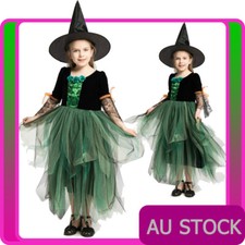 Girls Witch Costume Halloween Kids Cosplay Party Moonlight Shimmer Fancy Dress