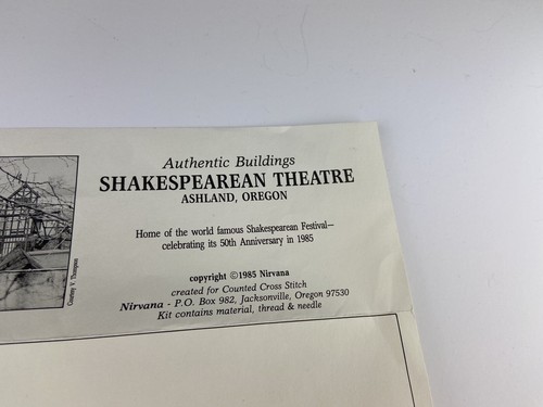 Authentic Buildings Shakespeare Theatre Cross Stitch Pattern With Thread Ashland - Picture 4 of 6