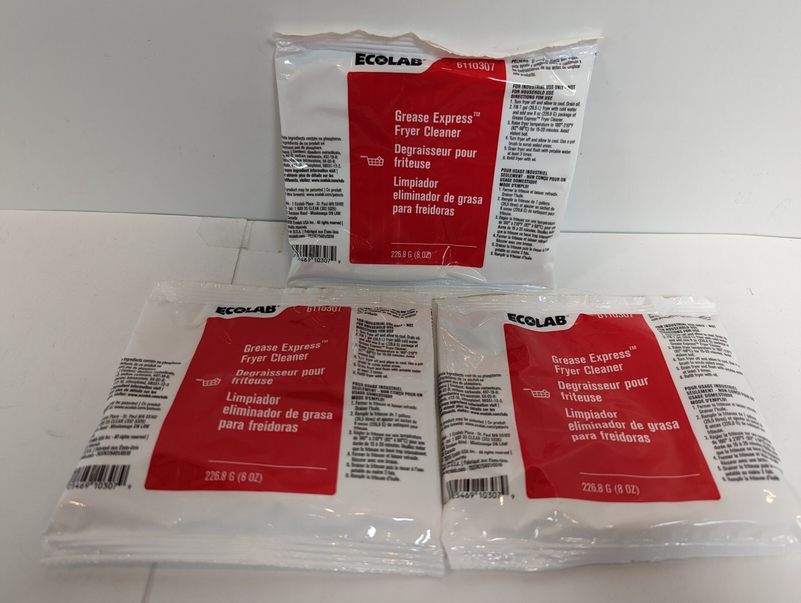 Ecolab 10307 Grease Express Fryer Cleaner 8oz Bags for sale online eBay
