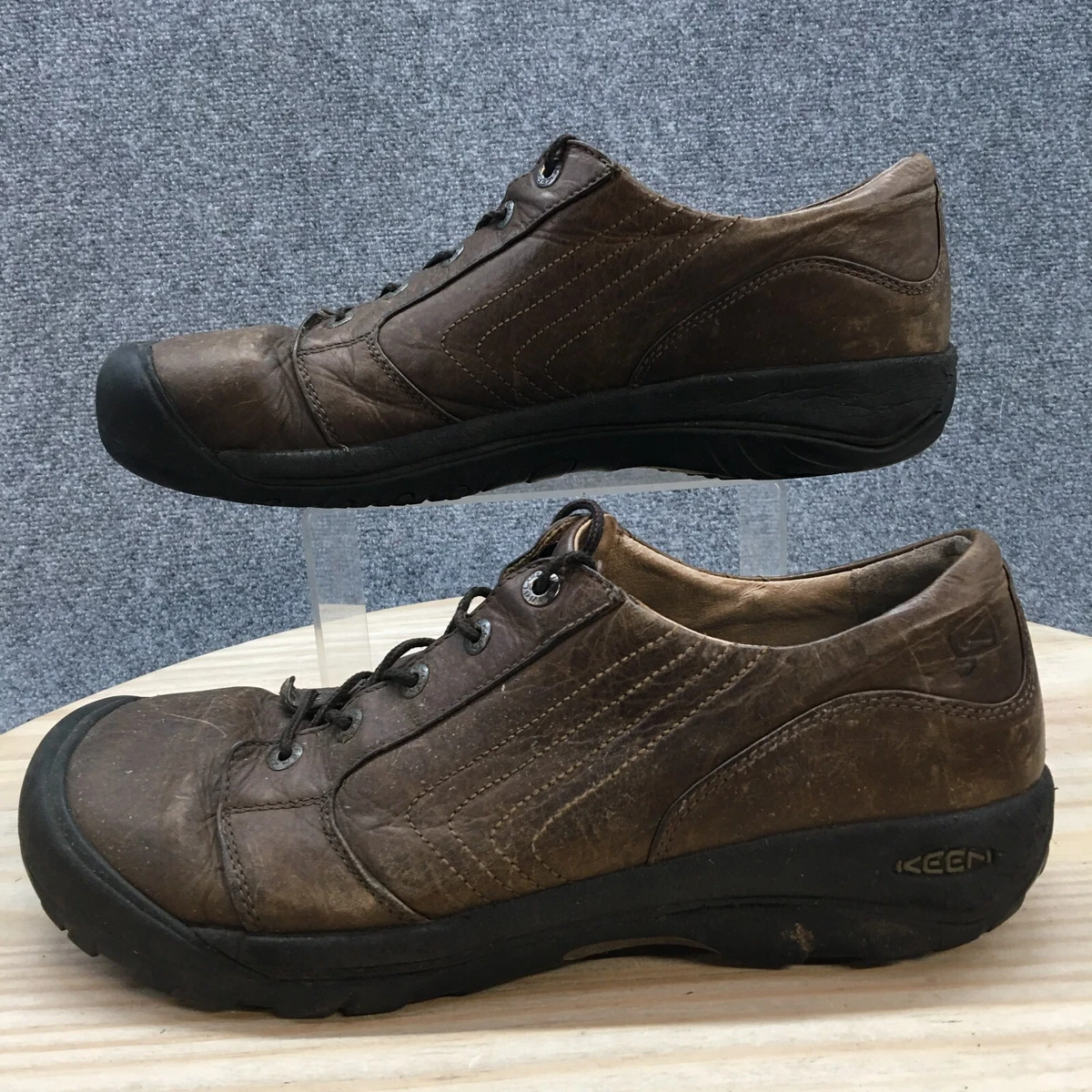 Keen Shoes Mens 14 Alki Casual Sneakers Brown Leather Low Top Lace Up 1002789