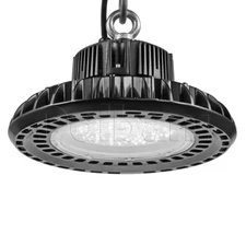 UFO High Bay Commercial Light Fixture 100W Black Aluminum OSRAM .9 PF 6000K