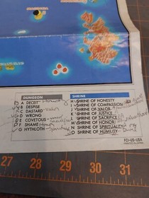 Ultima Quest of the Avatar Nintendo NES Manual + The Land Of Britannia Map POOR