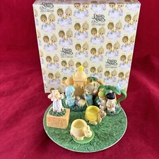 PRECIOUS MOMENTS Nativity Mini TEA SET Vintage 1998 Collectibles Christmasw/ BOX