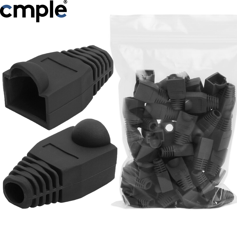 50 Pack Cat5e Cat6 Boots Ethernet Cable End Cap Grip Network