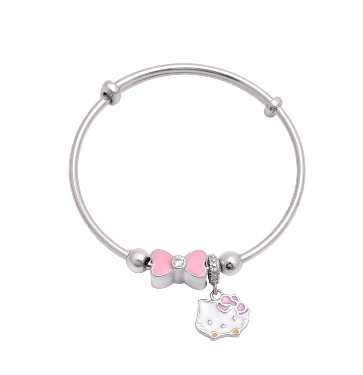 Bangle Charm Bracelet Light Sterling Silver Bangle Charm Bracelet Light Sterling Silver