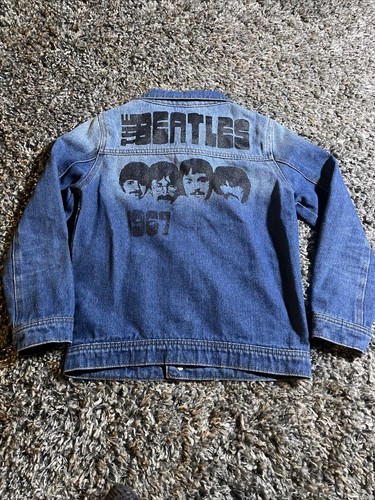 Beatles Sgt Pepper Junk Food Jean Trucker Jacket Patches Youth/Child M Denim EUC - Picture 12 of 18