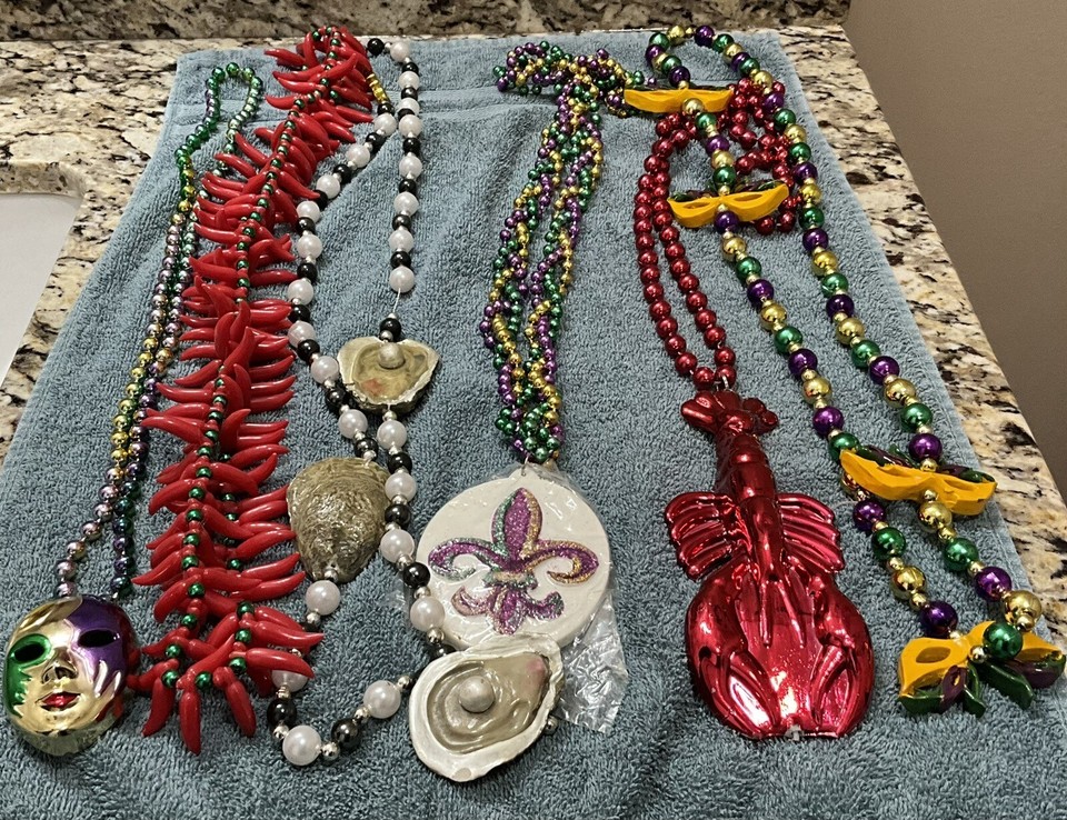 Lot Of 6 Vintage Mardi Gras Beads eBay