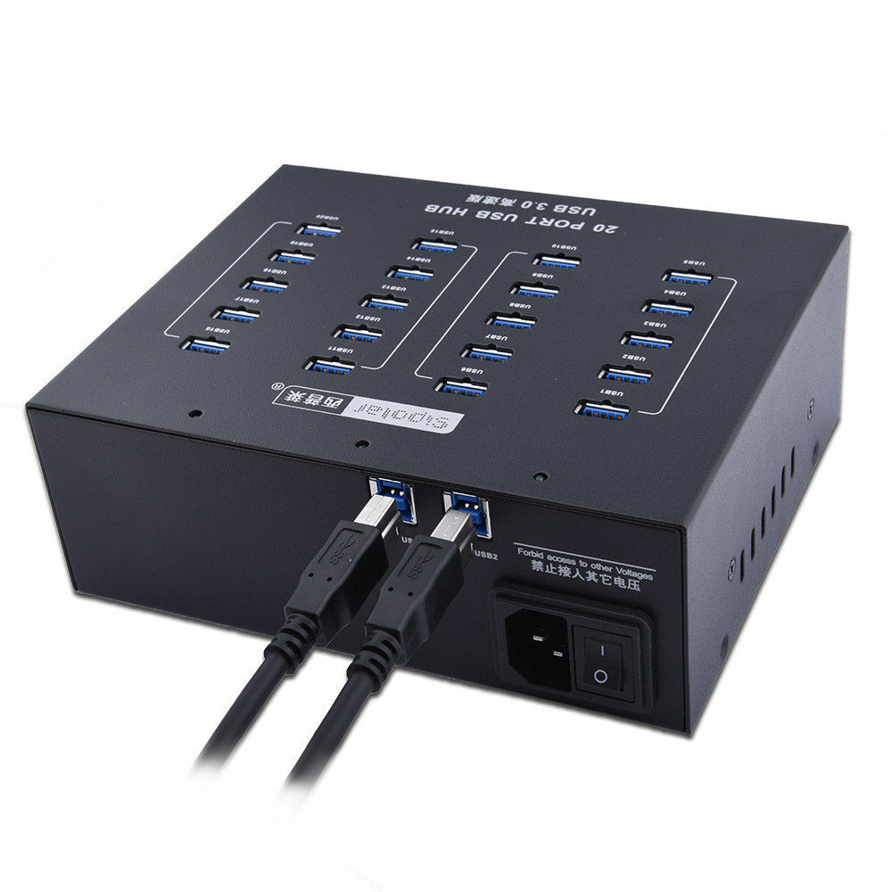 Bitcoin Miner 7-port USB 3.0 Hub Rectangle High Speed Data Transfer Ports  Splitter Usb Hub