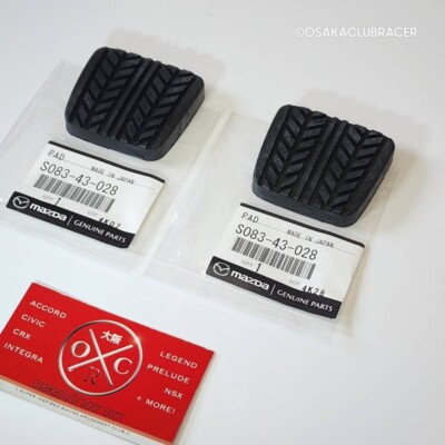 Genuine OEM Mazda 90-03 Protege Clutch & Brake Pedal Pad SET OF 2