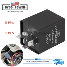 5-Pin LED Flasher Relay Fits for EP27 FL27 LED Turn Signal Lamps Hyper Flash 12V