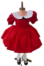 Red Red Gingham Dress and shoes Peter Pan Style Red Dress and Shoes