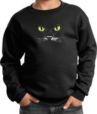 Kids Halloween Sweatshirt Black Cat