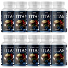 Blood Flow Titan Boost Pro Formula for Strength & Energy, 10 Bottles