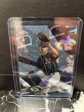 Matt Olson 2017 Topps Chrome REFRACTOR Rookie Card #98. rookie card picture