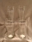 Vintage Coca Cola Coke Clear Glass 16oz Drinking Glasses Tumbler Set of 4