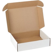 12"x9"x3" Shipping Boxes Set of 1, White Corrugated Cardboard Box Literature ...