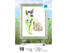 RTO gezähltes Kreuzstich-Set - blühende Kräuter - wilde Blumen von einem Holzstapel