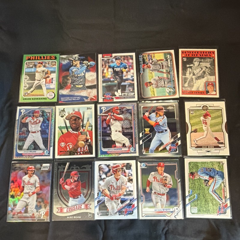 Philadelphia Phillies 30 card lot rookies/parallels/vets