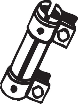For Bosal 265-459 Pipe Connector, Double Clamp, Diameter 50mm, Length 125mm, AU