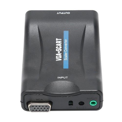 Vga To Scart Converter Hd Video Adapter Computer Supplies With Remote Cont BUU - Afbeelding 4 van 12