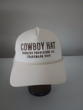 Sendero Provisions Co Trucker Hat Cream Mesh Snapback Western Outdoor Cap EUC