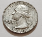 1964-D Washington Quarter • NMM 90% Silver • Strong Detail    X145