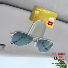 Sunglass Holder for Car, Sunglasses Clip for Car Visor, Magnetic Light Beige