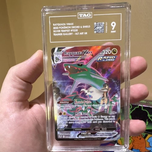 Pokémon TCG Rayquaza VMAX TG20 Silver Tempest Alt Art Holo TAG 9