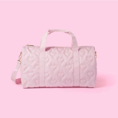 Stoney Clover Lane x Target Embroidered Heart Duffle Bag - LIGHT PINK NWT