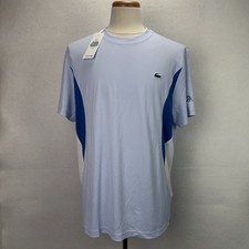 Lacoste Sport Ultra Dry Novak Djokovic Blue Tennis Jersey T-Shirt Men s Size 2XL