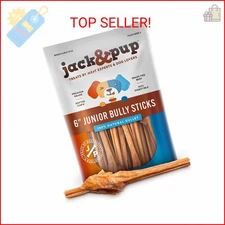 Jack&Pup 6 Inch Baby Bully Stick Dog Chew | Single Ingredient, Natural Puppy Tre